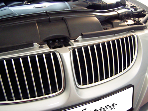 BMW 3er E90 E91 Kühlergrille | Doppellamellen Schwarz Glanz | Für 2009-2011 Modelle
